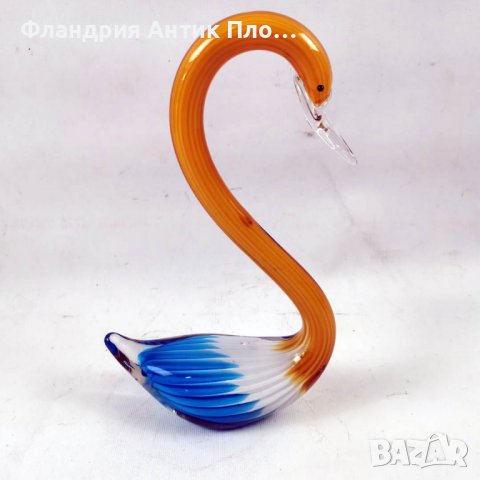 Стъклен лебед, снимка 3 - Декорация за дома - 40007750