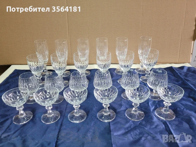 к-т кристални чаши 24 броя, снимка 1