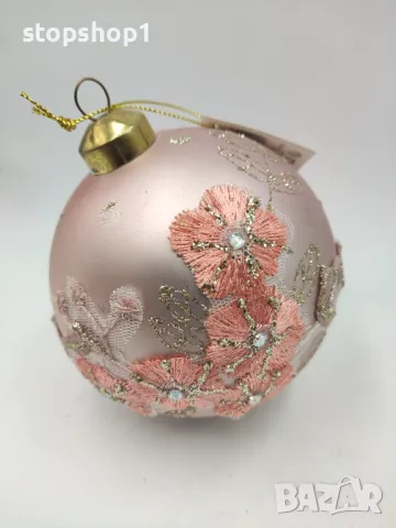 Ръчно изработена стъклена коледна топка Christmas , снимка 2 - Декорация за дома - 48015726