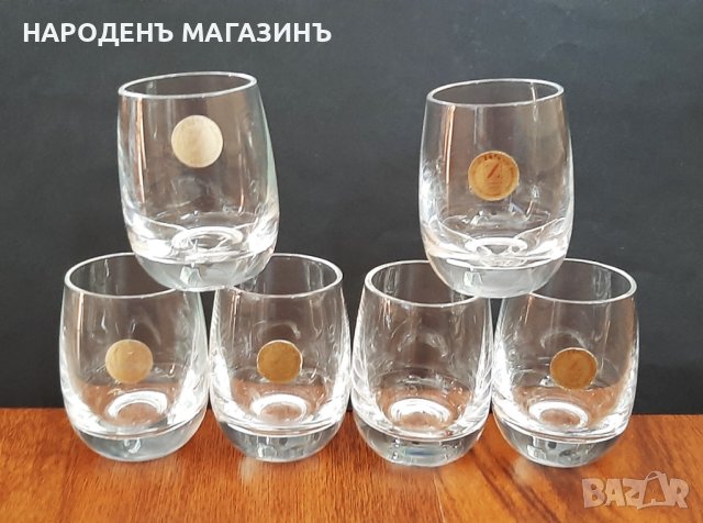 НЕМСКИ кристални чаши за ракия сервиз кристал
