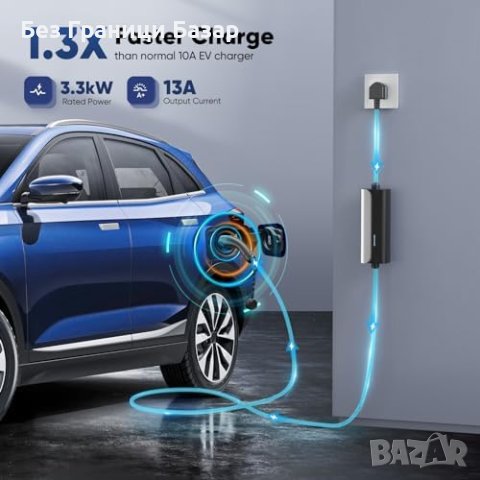 Нов Бърз Заряден Кабел за Електромобили, Тип 2, 6м, 3.3kW зарядно, снимка 2 - Аксесоари и консумативи - 44177165