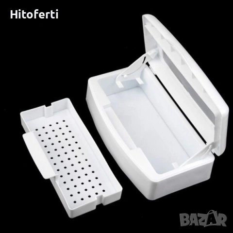  Кутия за стерилизация на нокти, Cozevdnt, бяла 30x15x10см