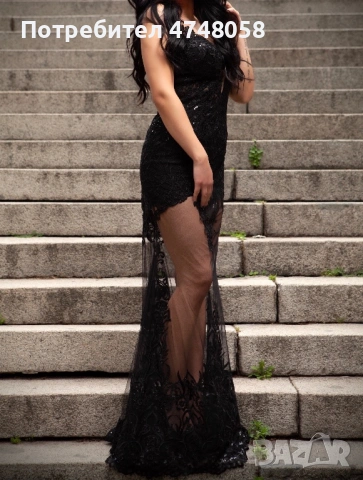 Бална Черна Рокля, снимка 2 - Рокли - 53669245