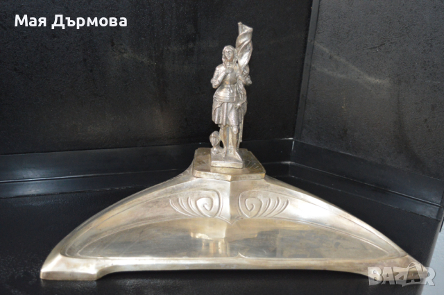  старина мастилница посребрена стил СЕЦЕСИОН, снимка 5 - Антикварни и старинни предмети - 44497056