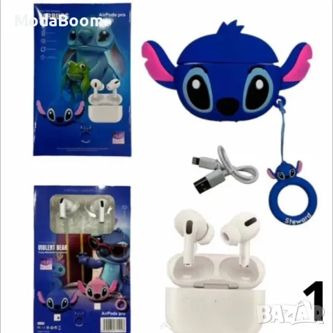 Безжични слушалки AirPods Pro с калъфче с дизайн на анимационни герои, снимка 5 - Слушалки и портативни колонки - 48867138