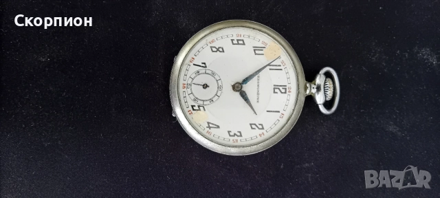 Швейцарски джобен часовник - Chronometre ARGENTAN CHROME, снимка 16 - Джобни - 51453087