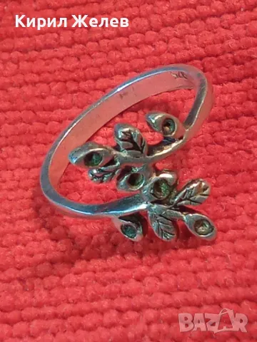 ШАРМАНТЕН АР НУВО СТИЛ СРЕБЪРЕН ПРЪСТЕН СРЕБРО 925 ФИНА АЖУРНА РЪЧНА ИЗРАБОТКА 28739, снимка 12 - Пръстени - 49605531