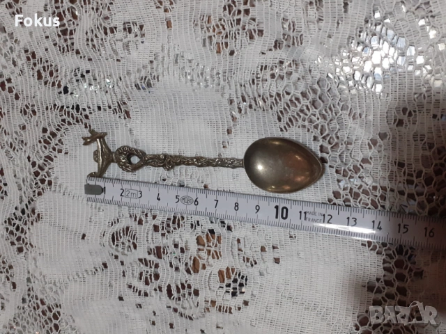 Стара антикварна малка колекционерска лъжичка Италия - N4, снимка 6 - Антикварни и старинни предмети - 53698280