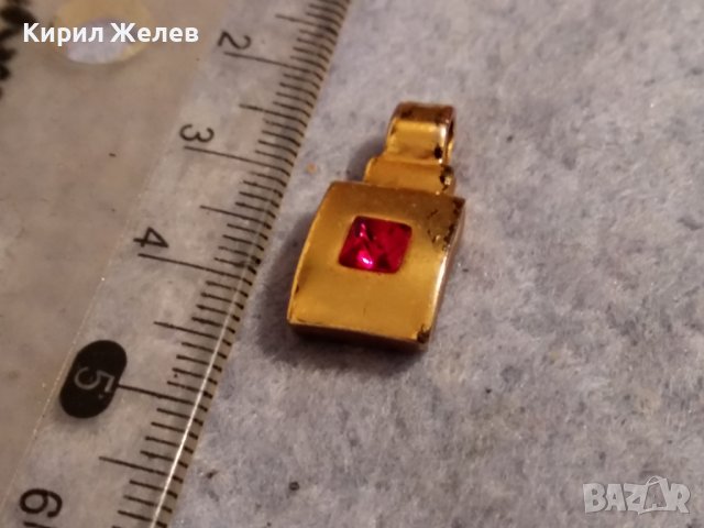 ФИН ВИНТИДЖ АРТ МЕДЕН СКЪПОЦЕНЕН МЕДАЛЬОН с ДЕБЕЛА ПОЗЛАТА и ПРЕКРАСЕН ФАСЕТИРАН ГРАНАТ 37027, снимка 9 - Антикварни и старинни предмети - 39944947