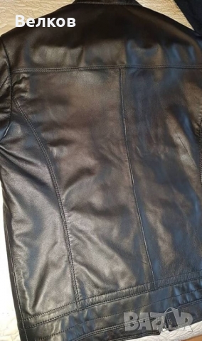 Мъжко кожено яке от естествена кожа - черно - размер XL, снимка 12 - Якета - 36042110