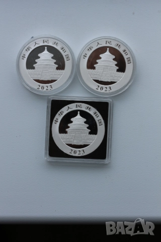 Панда, Panda, инвестиционно сребро, 1 oz., снимка 4 - Нумизматика и бонистика - 50035575