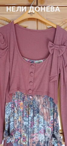 Страхотна Рокля с Прекрасен Принт и Дизайн!НОВА!Имитира Рокля с Болеро!, снимка 3 - Рокли - 53142600