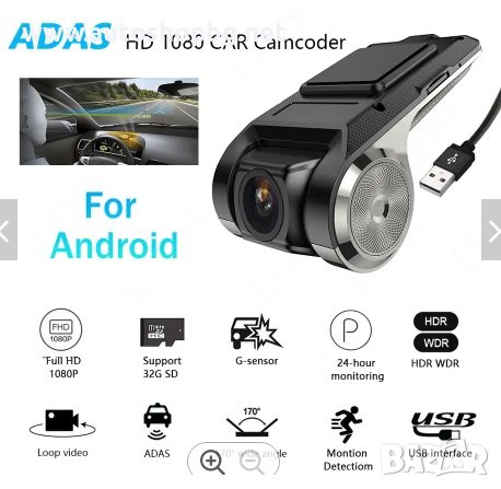 DVR ВИДЕОРЕГИСТРАТОР USB ЗА АВТОМОБИЛ FULLHD 1080P, снимка 2 - Аксесоари и консумативи - 41874140