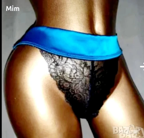 S/M Collection Черна изрязана дантелена бикина 