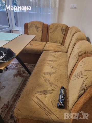 Продавам ъглов диван с възможност да става спалня, снимка 2 - Дивани и мека мебел - 52516577