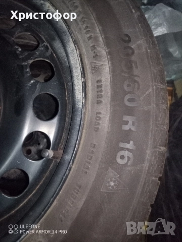 4 бр. зимни 16 цолови CONTINTAL с железни джанти за wv , снимка 4 - Гуми и джанти - 52112795