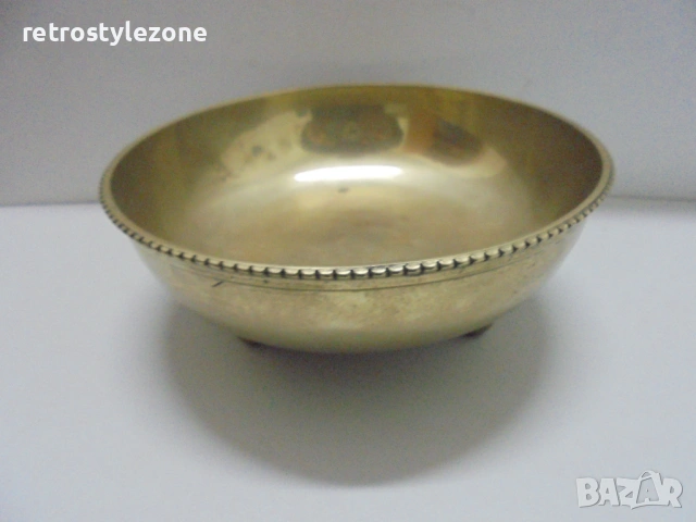 № 8464 Винтидж бронзова купичка на крачета, снимка 2 - Други ценни предмети - 53206596