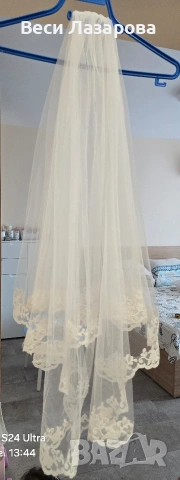 продавам булчинска рокля с обръч и воал , снимка 14 - Сватбени рокли - 53658480