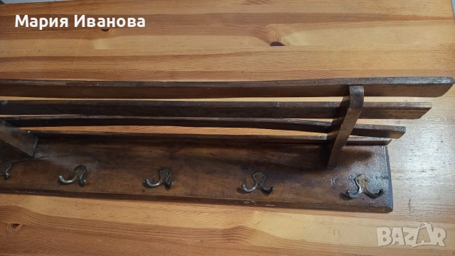 Стенна ретро закачалка, дървена, снимка 9 - Закачалки - 53821464