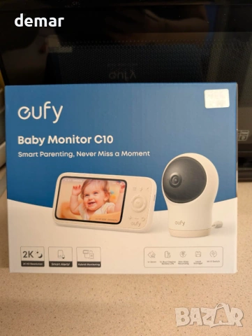 Бебефон eufy C10 с 2K HD камера, 4.5" 480p дисплей, 4× увеличение, снимка 8 - Бебефони - 53383441