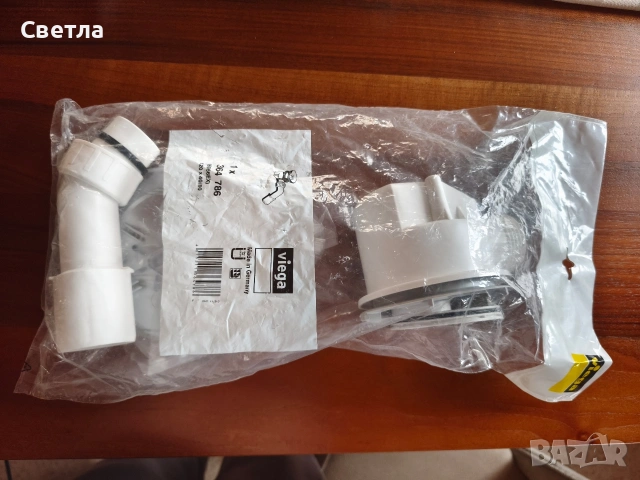 Сифон на душ корито. Капачка хром, Странично оттичане, 45° канализационно коляно, Ø 120., снимка 4 - ВИК - 53229960