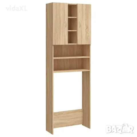 vidaXL Шкаф за пералня, дъб сонома, 64x25,5x190 см