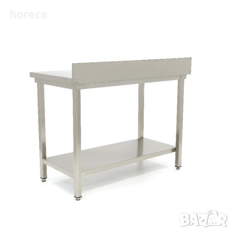 Работна маса от неръждаема стомана 1400 х 600 мм със заден борд, снимка 2 - Обзавеждане на кухня - 41599510