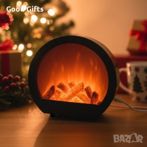 LED декоративна мини камина с имитация на пламък – компактна и безопасна атмосфера на уют, снимка 3 - Декорация за дома - 52339706