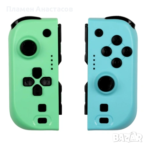 Konix чифт безжични геймпадове за Nintendo Switch / Switch OLED – зелен и син, вибрация, до 8 ч.