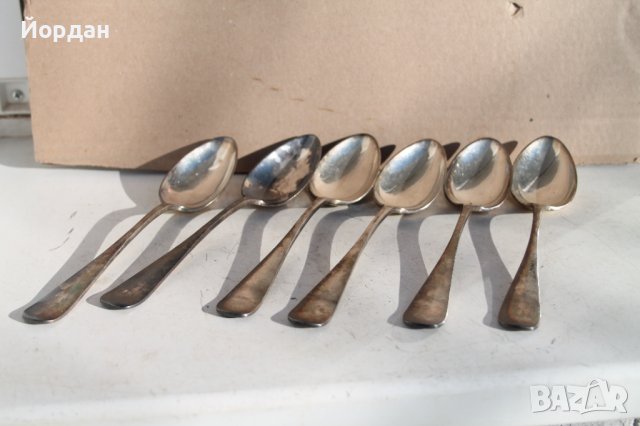 6 броя посребрени лъжици
