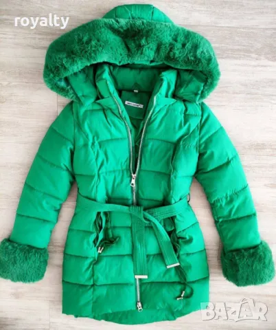 Топло зимно яке със силиконова вата и подвижен пух на качулка и ръкави , снимка 2 - Якета - 49208113