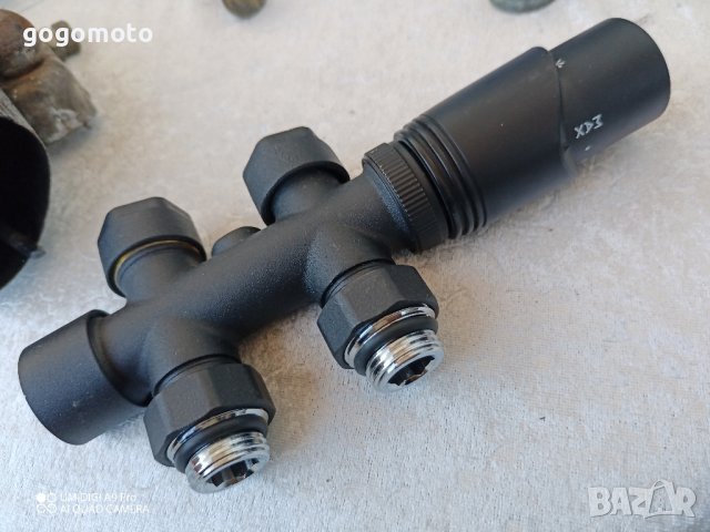 Термостатен радиаторен вентил за двутръбна инсталация 50мм с термоглава, ъглов с адаптор за ф16х2мм, снимка 4 - Други стоки за дома - 44148011