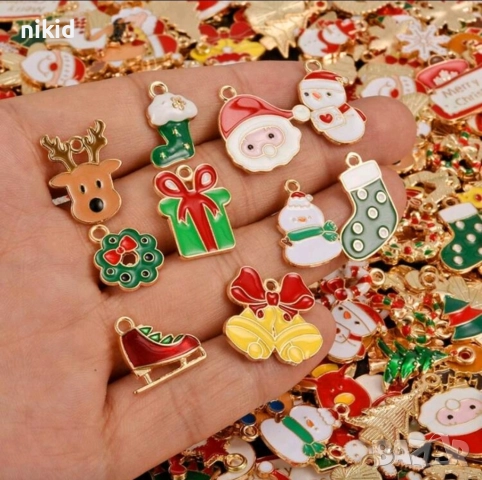 Коледна Коледни Висулки висулка за гривна бижу сувенир подарък, снимка 4 - Други - 52826390