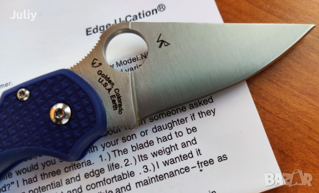 Сгъваем нож Spyderco Para 3 Lightweight, снимка 12 - Ножове - 36261818
