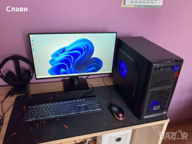 Геймърски компютър AMD 4x3,00Ghz, AMD RADEON RX 550, 16GB RAM, SSD, Windows 11, снимка 3 - Геймърски - 49041549