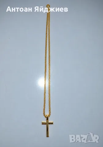 Мъжко колие с кръст, снимка 2 - Колиета, медальони, синджири - 56153650