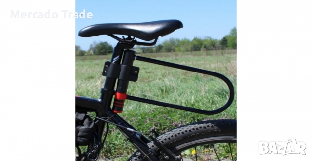 Катинар за велосипед, Заключващо устройство сключ, U образно, Черен, снимка 3 - Аксесоари за велосипеди - 36066041