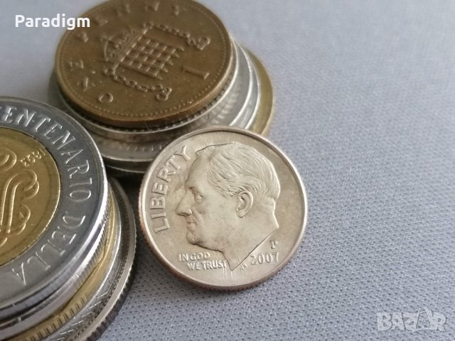 Монета - САЩ - 1 дайм | 2007г., снимка 2 - Нумизматика и бонистика - 35764598