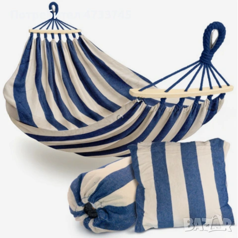 Хамак XXL с възглавница и чанта, снимка 3 - Градински мебели, декорация  - 53438407