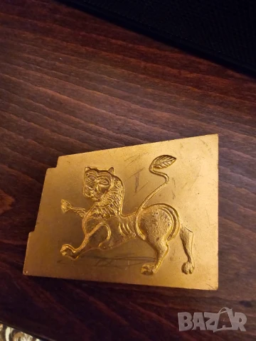 Стар солиден и тежък бронзов плакет 7 х 5.5 см за слава на родината от 80те соц соца, снимка 2 - Антикварни и старинни предмети - 50832399