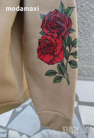 3XL Нова  блуза Shein с рози , снимка 4 - Блузи с дълъг ръкав и пуловери - 52268246