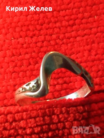 ЕЛЕГАНТЕН АР НУВО СРЕБЪРЕН ПРЪСТЕН СРЕБРО 925 ХУДОЖЕСТВЕНА РЪЧНА ИЗРАБОТКА 38263, снимка 4 - Пръстени - 40933097