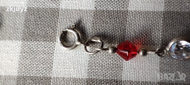 НОВА СРЕБЪРНА ГРИВНА ЗА КРАК С ЦИРКОНИИ 4.90 ГРАМА/ ПРОБА 925, снимка 3 - Гривни - 44243869