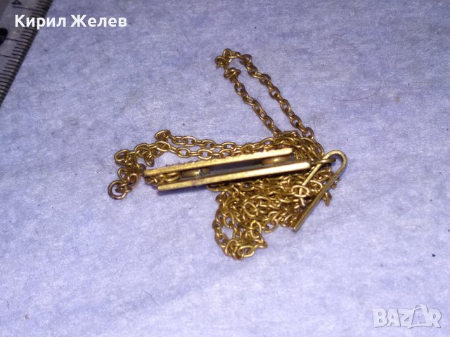 КРАСИВ Стар ПОЗЛАТЕН БРОНЗОВ РЕТРО АР ДЕКО МЕДАЛЬОН с ФИНА БРОНЗОВА с ПОЗЛАТА ЗДРАВА ВЕРИЖКА 38453, снимка 9 - Антикварни и старинни предмети - 41389449
