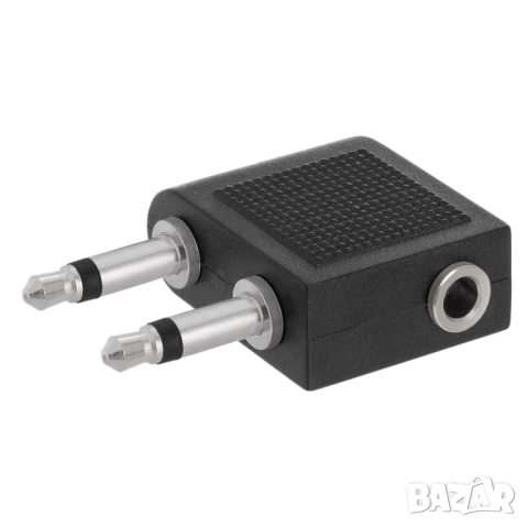 Преходник 2х3.5 мм - 1x3.5 мм, Черен