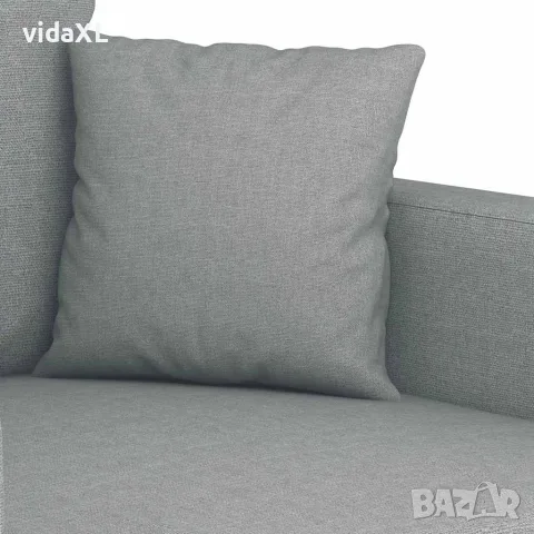 vidaXL 2-местен диван, светлосив, 140 см, плат, снимка 7 - Дивани и мека мебел - 56147293