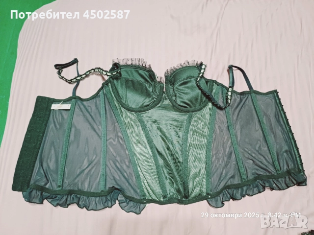 Корсет в бяло и черно, снимка 2 - Корсети, бюстиета, топове - 52697156