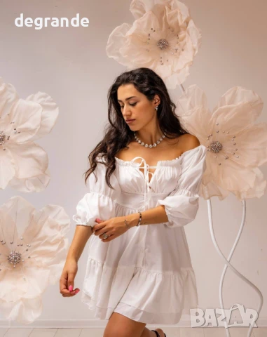 Дамска бяла рокля, снимка 3 - Рокли - 50944760