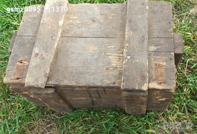 стар военен дървен сандък с патина, снимка 5 - Антикварни и старинни предмети - 34261165