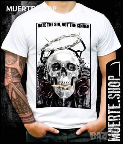 Тениска с щампа HATE THE SIN